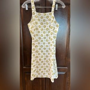 Billabong ~ Junior’s Green and White Cotton Print Mini Dress Small ~ length 33”